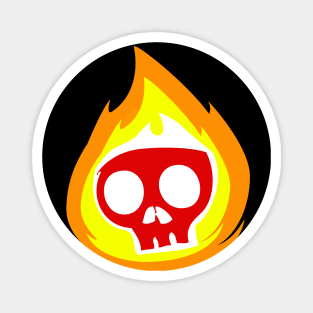 Flaming skull Magnet